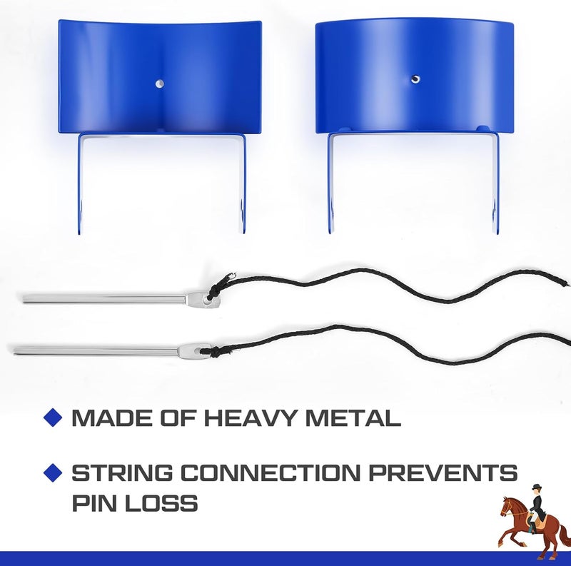 Abbylike 4 Pairs (8 Pieces) Jump Cups Metal Horse Jump Cups with Pin Fits Standards Uprights, Lightweight Durable for Hobby Horse Jumper Equestrian Activities - Image 4